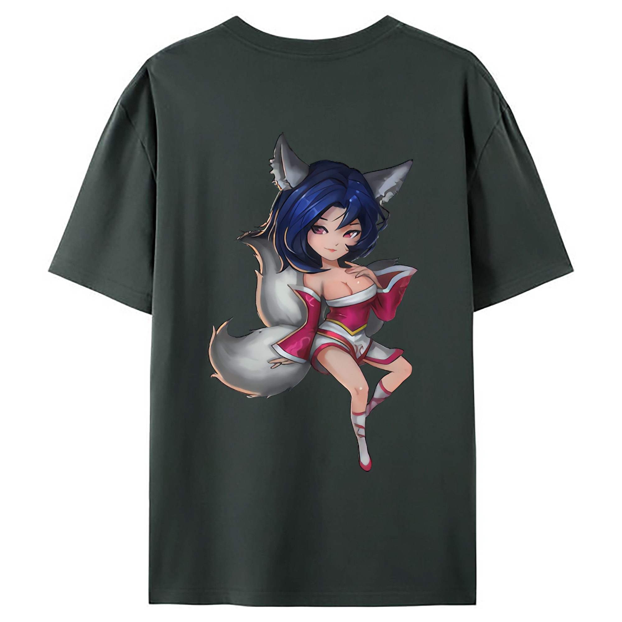 （画像用） リーグ・オブ・レジェンド League of Legends LOL 綿100％ メンズ半袖Tシャツ（バックプリント） 通気性